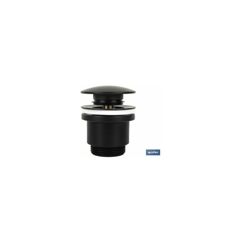 foto del prodotto cofan valvola click clack nera con tappo grande 63 mm