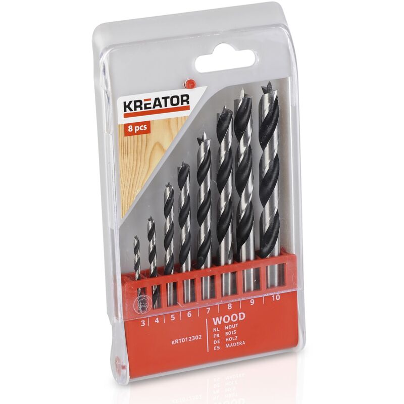 foto del prodotto cofanetto 8 punte per legno kr atorcofanetto con 8 punte per legno