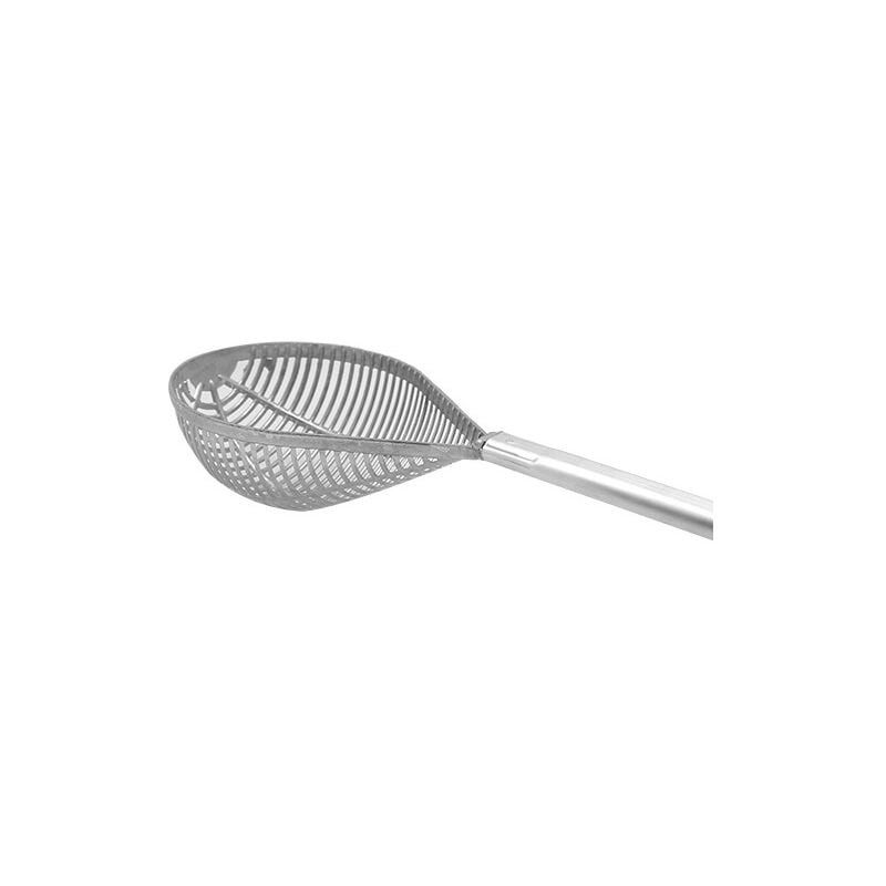 foto del prodotto colapomodoro in alluminio manico lungo cm.50 e cestello 19x25 cm