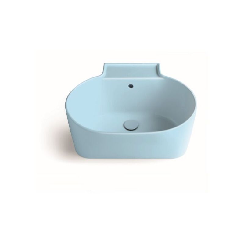 foto del prodotto colavene lavabo in ceramica azzurro matt 60x50 tina colore azzurro