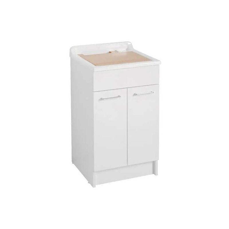foto del prodotto colavene lavatoio swash 2 ante con asse lavapanni 50x50x86 bianco 24170b