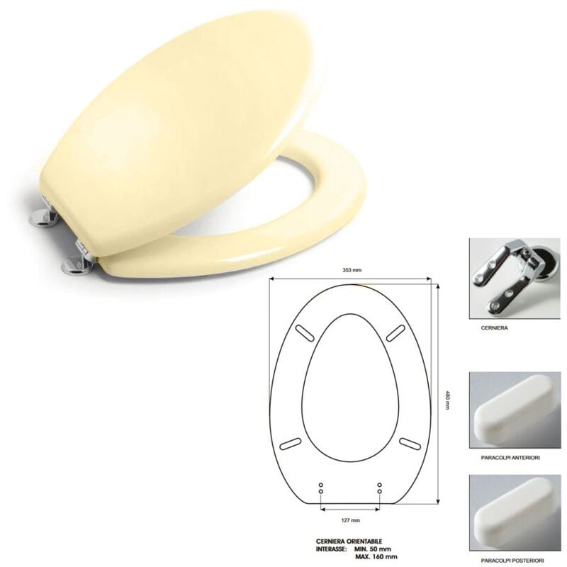 foto del prodotto colbam sedile compatibile con scala spazio colore champagne 39114bis02.