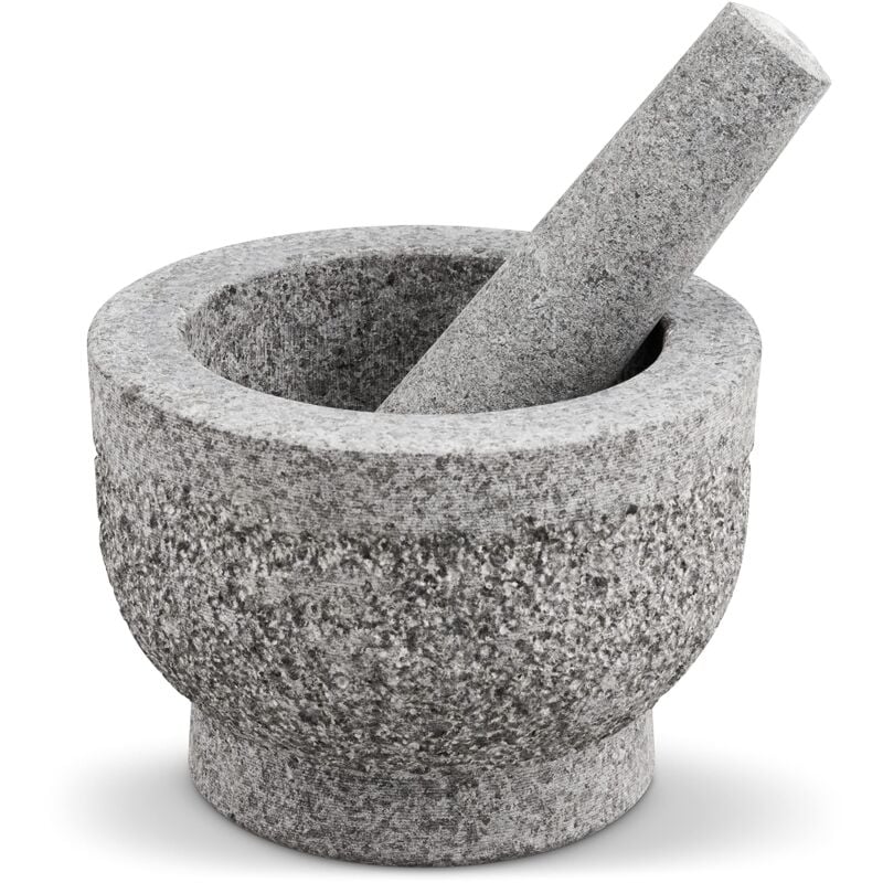 foto del prodotto cole mason h112128 langley mortaio con pestello, grigio, 15cm, ideale per macinare erbe, spezie, noci e altro., granito
