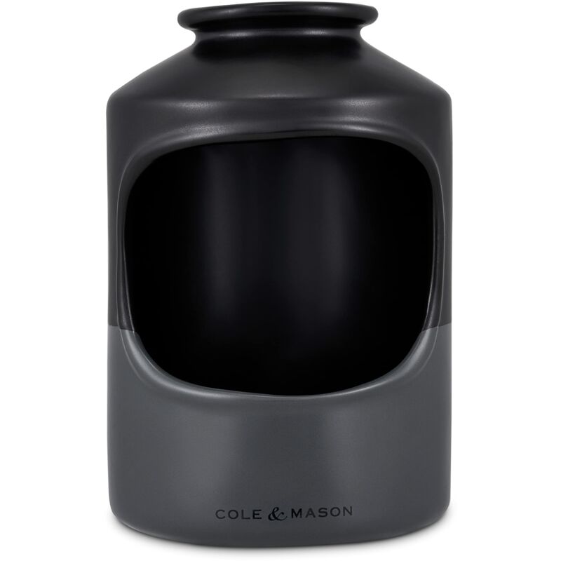foto del prodotto cole mason h822136 strethall vaso porta sale per cucina, ceramica, nero, grigio, 163mm x 110mm, barattolo organizer cucina per sale, erbe e