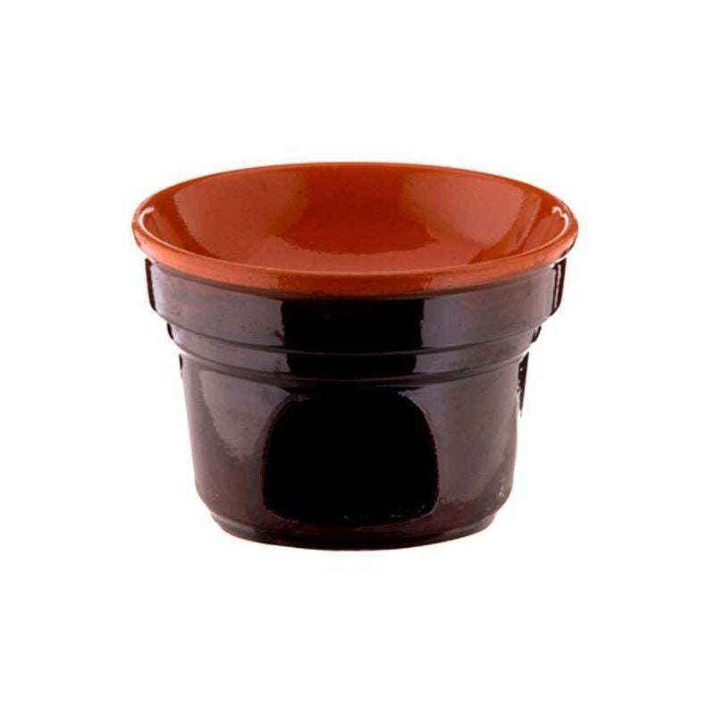 foto del prodotto coli fornellino bagna cauda in terracotta marrone 14cm x 10cm elegante