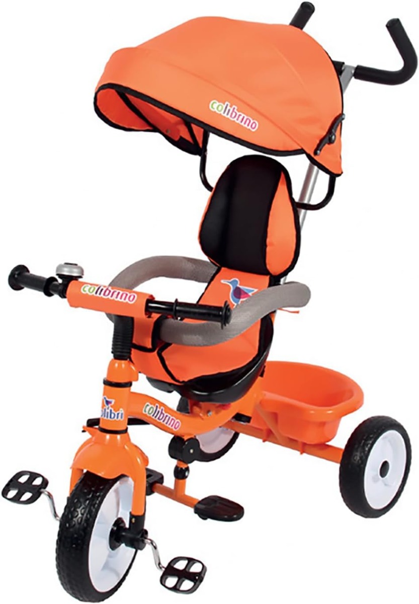 foto del prodotto colibr triciclo bambini 1 anno passeggino fronte mamma e strada leggero treciclo regolabile bimbo bimba 9 mesi colibr
