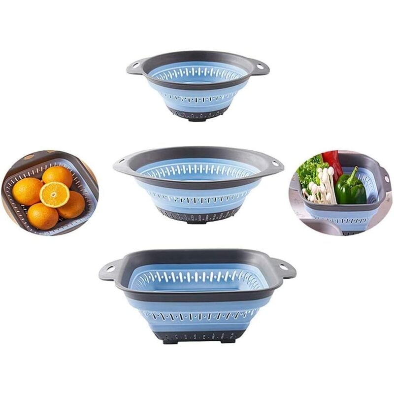 foto del prodotto colino pieghevole in silicone resistente al calore per la cucina, lavabile in lavastoviglie