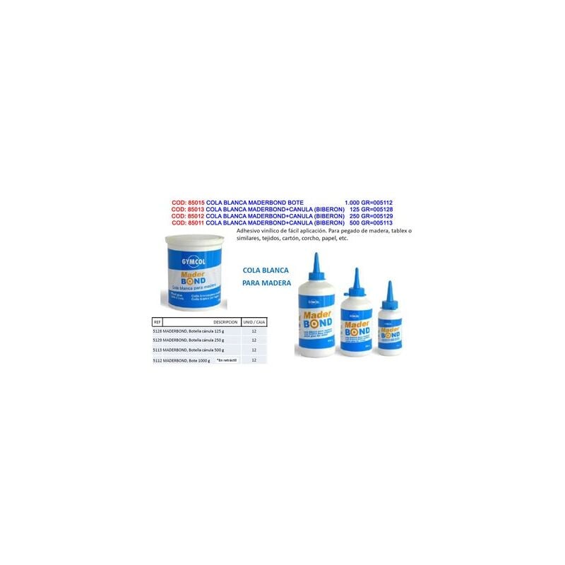 foto del prodotto colla bianca maderbond con canula 250 g
