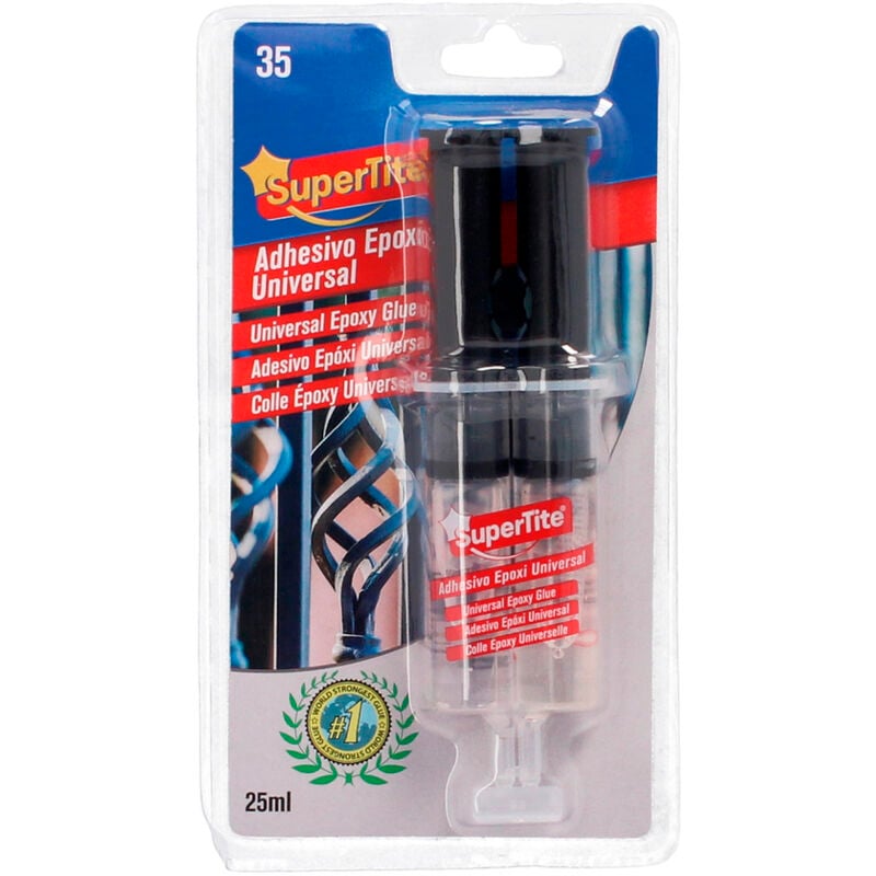 foto del prodotto colla epossidica bicomponente 25 ml. per metallo, vetro, specchi, plastica, marmo, barche, legno, pelle, ecc.
