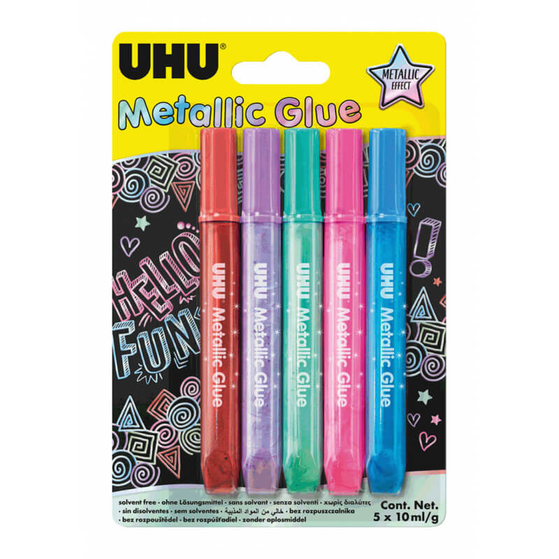foto del prodotto colla glitter pz.5 metallic uhu