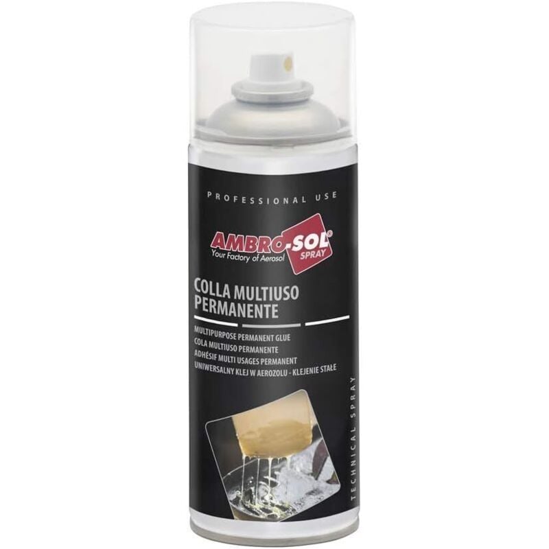 foto del prodotto colla multiuso permanente gomma metallo legno tessuti 400 ml ambro sol