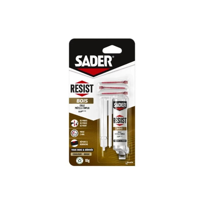 foto del prodotto colla per legno bicomponente 'a resistenza' in siringhe da 10 g.