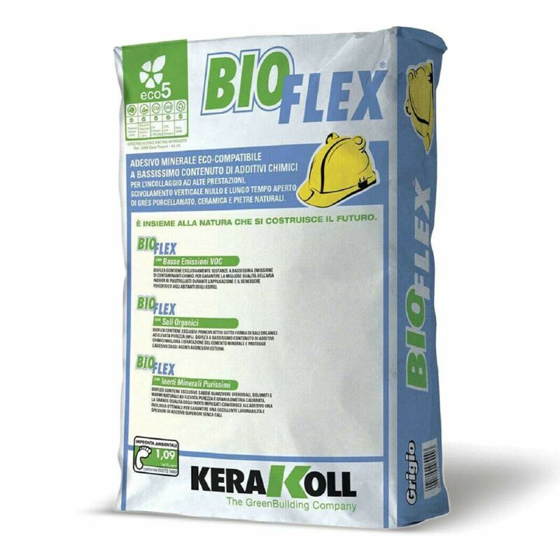 foto del prodotto colla per piastrelle bioflex kerakoll 25 kg grigio conf. da 25 kg