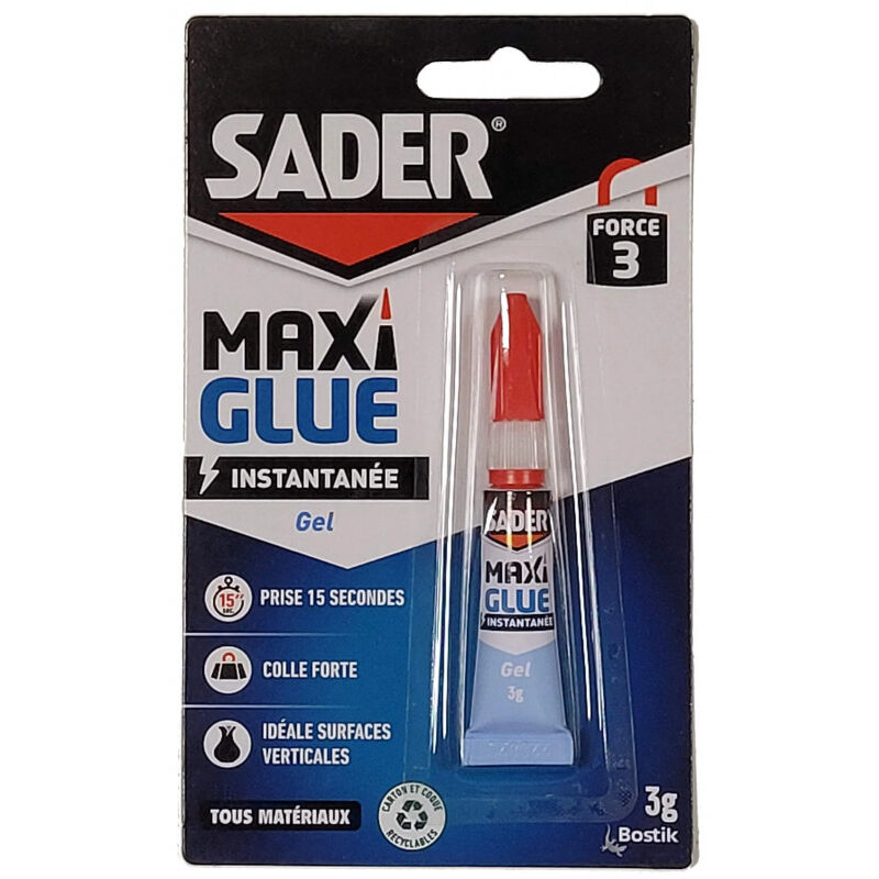 foto del prodotto colla sader maxiglue gel 3g