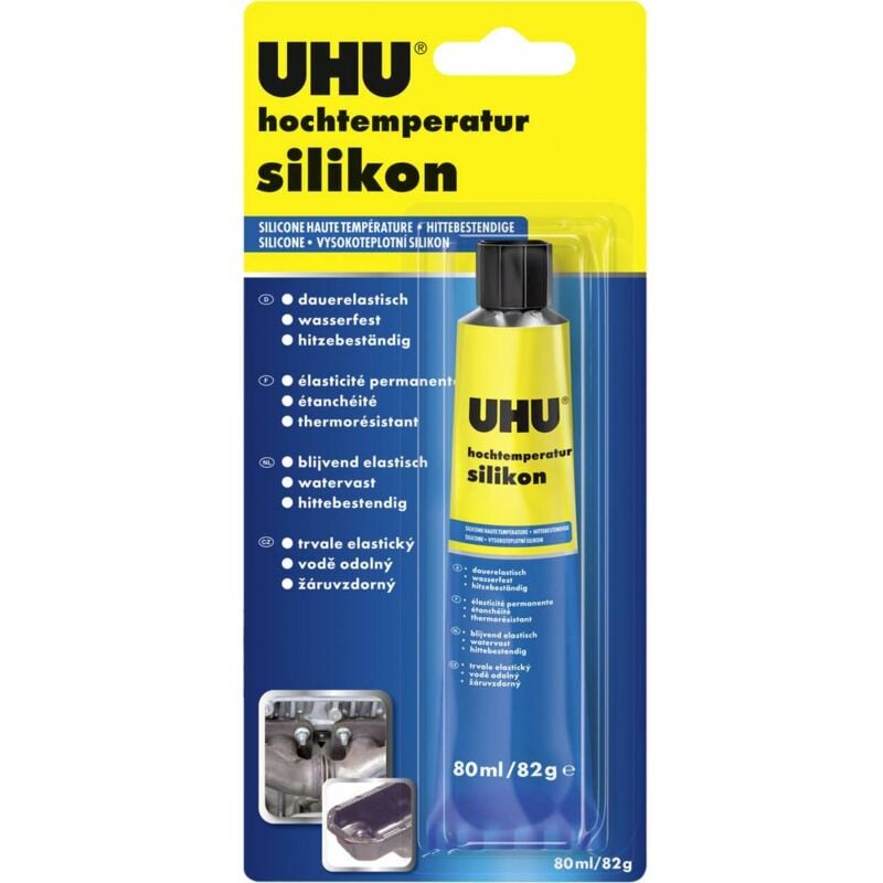 foto del prodotto colla siliconica colore nero 46735 80 ml uhu