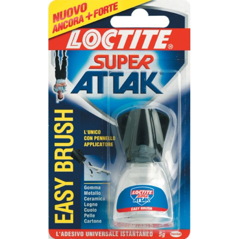 foto del prodotto colla super attak adesivo liquido istantaneo easy brush 5 gr ceramica plastica