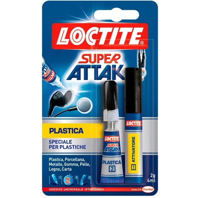 foto del prodotto colla 'super attak plastica' 2 gr 4 ml