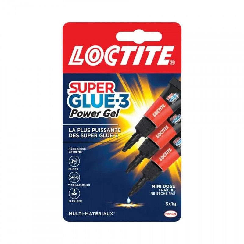 foto del prodotto colla superglue 3 power flex, 3x1g minitrio.