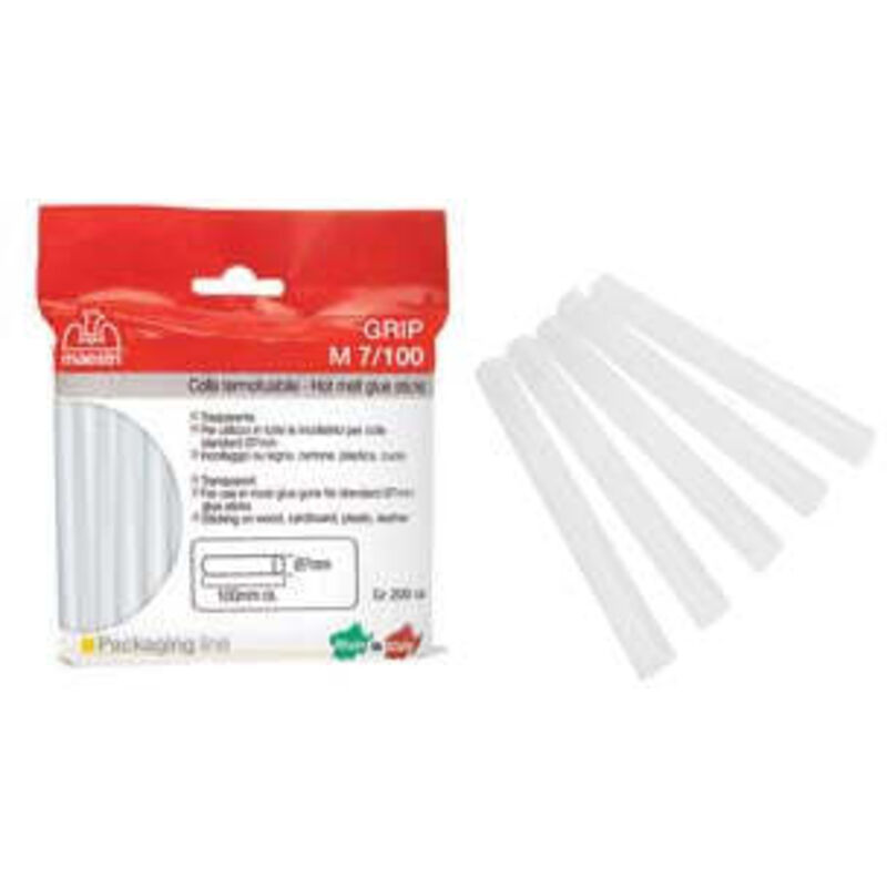 foto del prodotto colla termofusibile mm.7x100 trasparente gr.200