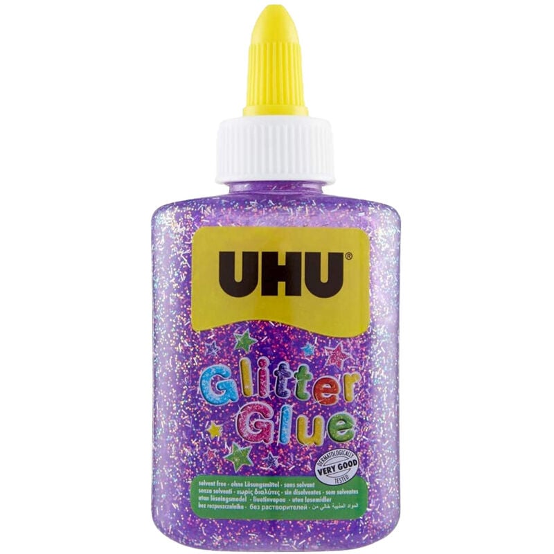 foto del prodotto colla viola per decorazioni glitter glue uhu 88,5 ml