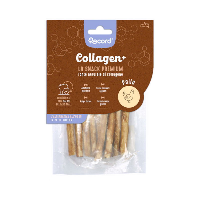 foto del prodotto collagen pi 10 stick pollo per cani 12 confezioni x 60 g cad. xs s