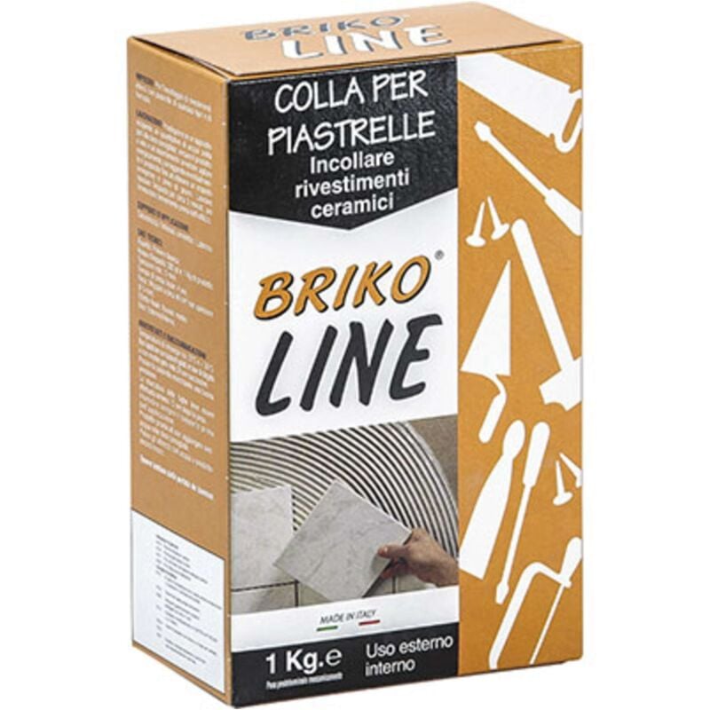 foto del prodotto collante maioliche polvere briko line grigio kg 1 12 pezzi