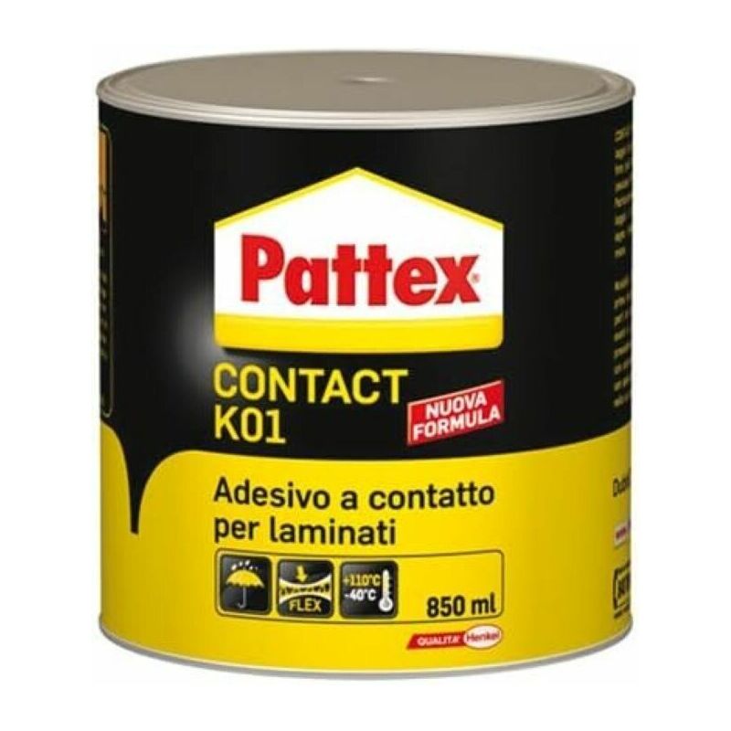 foto del prodotto collante pattex contact k01 per laminate plastici su legno confezione da 850 ml