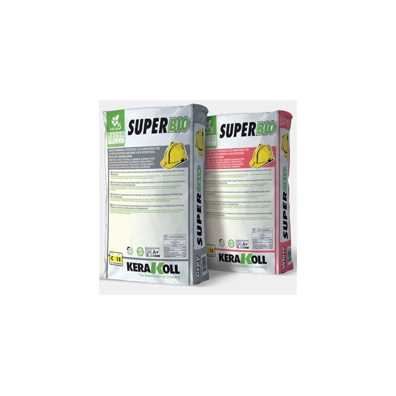 foto del prodotto collante per piastrelle super bio grigio c1 te kerakoll kg 25 super bio