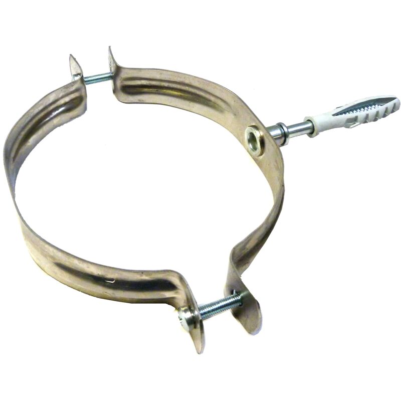 foto del prodotto collare 25 cm acciaio inox per tubi stufa stufe a legna pellet pellets