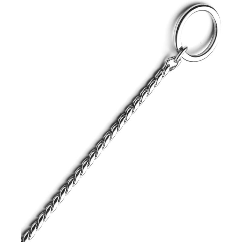 foto del prodotto collare a strozzo con serpentina spessa in ottone cromato per cani 0,5 x 55 cm collare
