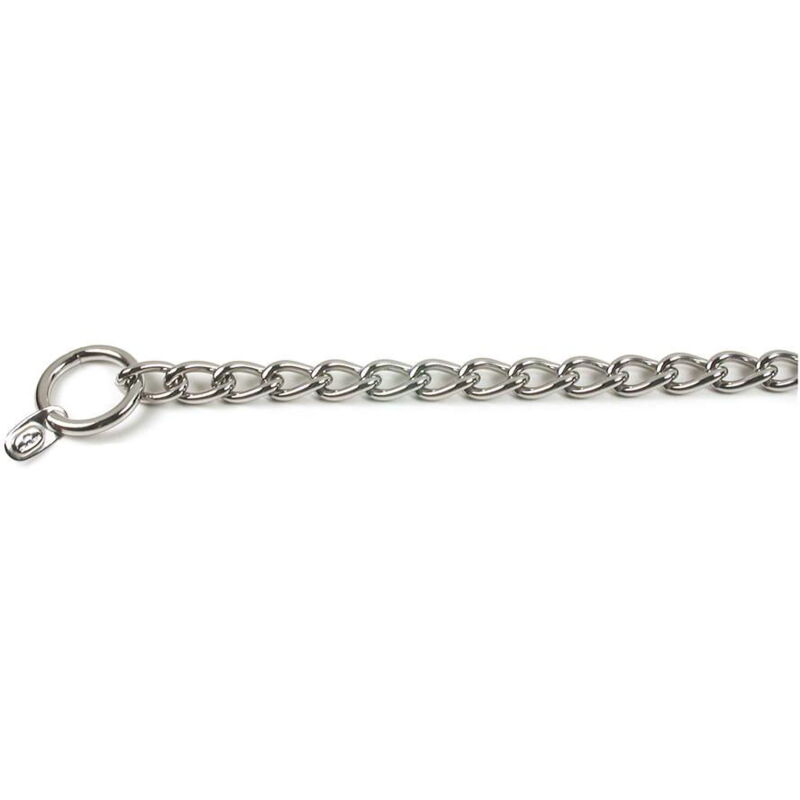 immagine 0 del prodotto collare a strozzo in acciaio inox a maglia corta per cani 70 cm