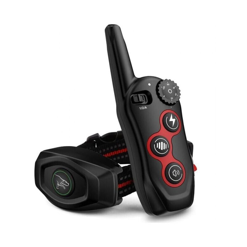 foto del prodotto collare antiabbaio 2 in 1 con telecomando collare impermeabile e antiurto, 3 modalit di addestramento, segnale acustico, vibrazione, portata di