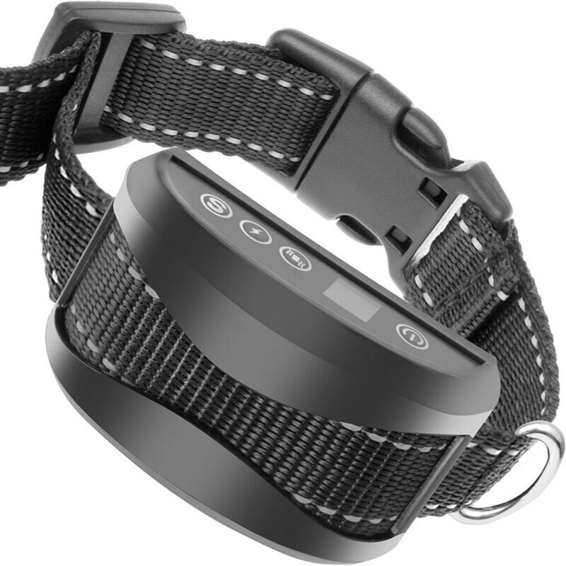 foto del prodotto collare antiabbaio 3 modalit di addestramento con shock vibrazione sensibilit , sicuro, automatico, batteria ricaricabile ip65, cinghie