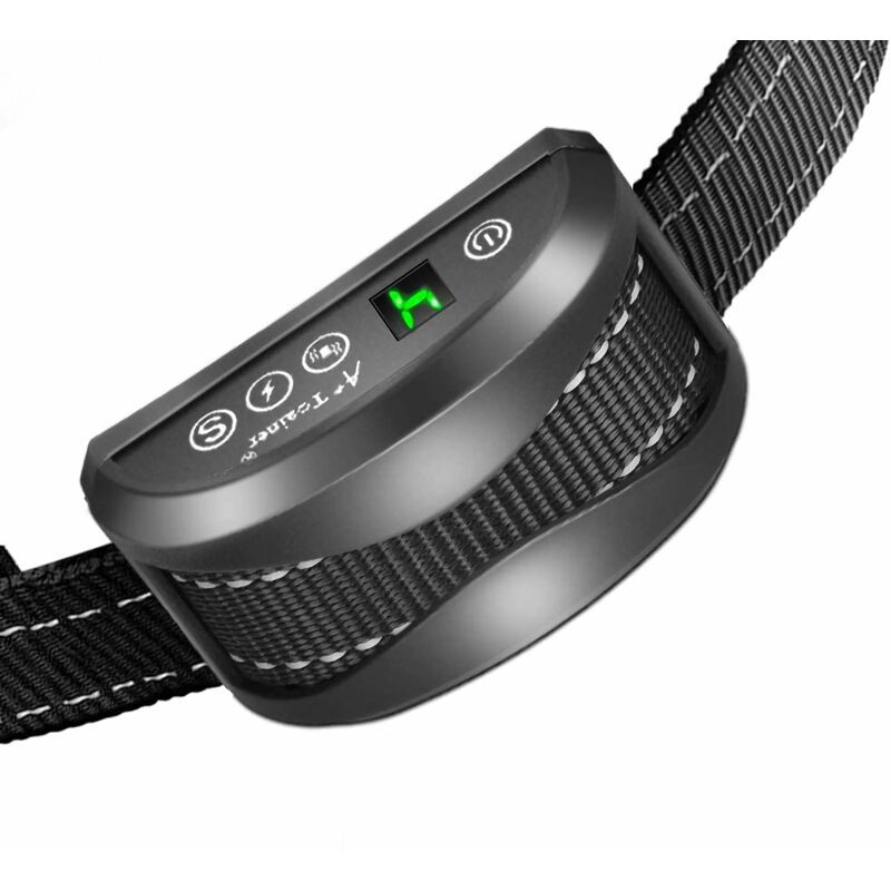 foto del prodotto collare antiabbaio per cani 3 modalit scossa elettrica vibrazione sensibilit aiuto per l addestramento innocuo automatico ip65 batteria