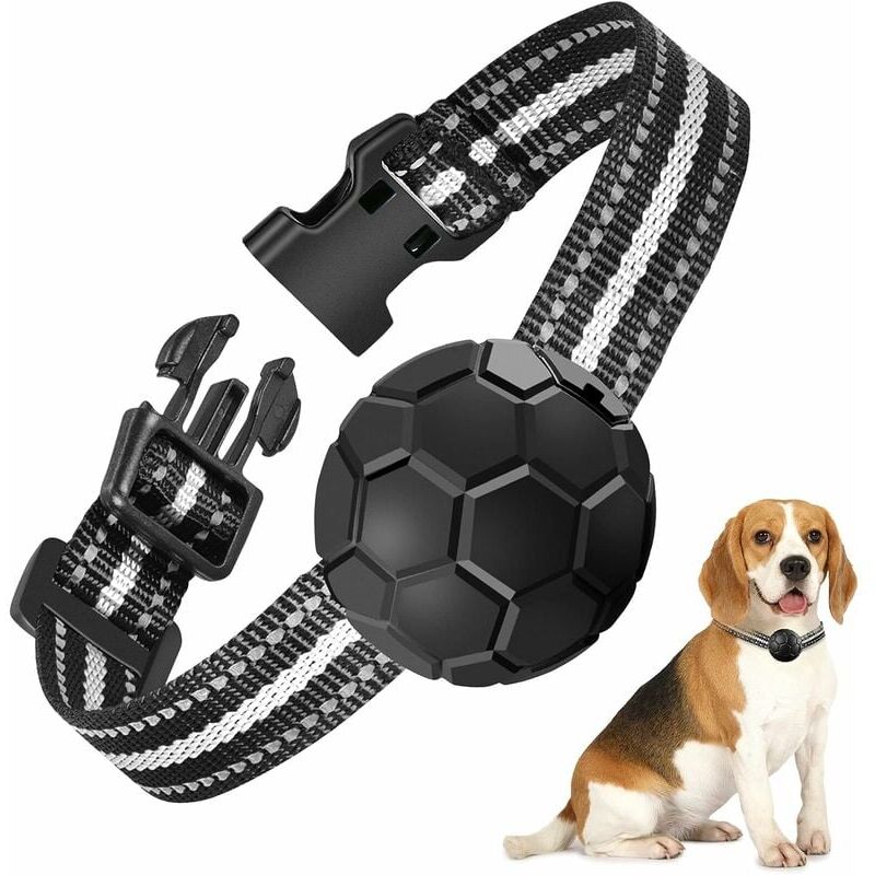 foto del prodotto collare antiabbaio per cani a pelo lungo, ricaricabile con 3 modalit suono vibrazione shock, elettrico automatico ed efficace, collare antiabbaio