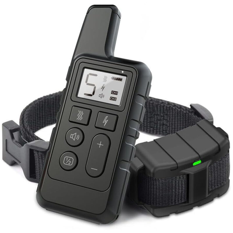 foto del prodotto collare antiurto per cani 500m collare per addestramento cani con telecomando collare elettronico impermeabile ipx7 ricaricabile per cani di piccola