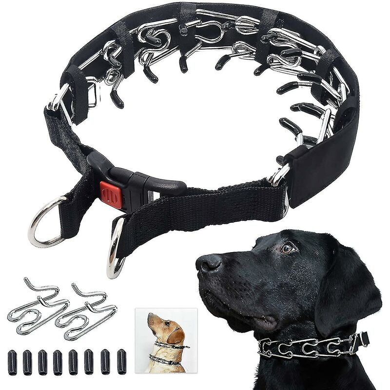 foto del prodotto collare da addestramento per zampe di cane, strozzatore per cani con punte comfort e fibbia a sgancio rapido per cani di taglia piccola e media,