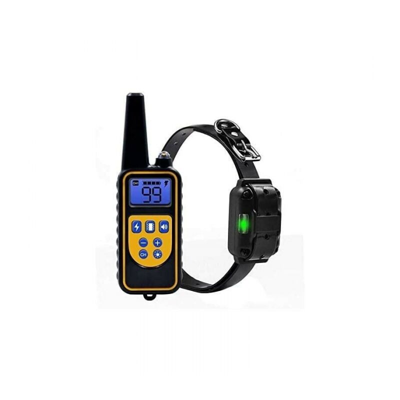 foto del prodotto collare di addestramento per cani collare di addestramento antiabbaio 800m con telecomando ricaricabile e ipx7 completamente impermeabile