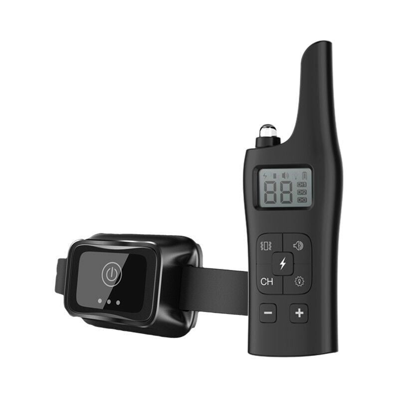 foto del prodotto collare di addestramento per cani con telecomando 800m, collare antiabbaio impermeabile rghs ip67 ricaricabile con vibrazione e suoni per cani di