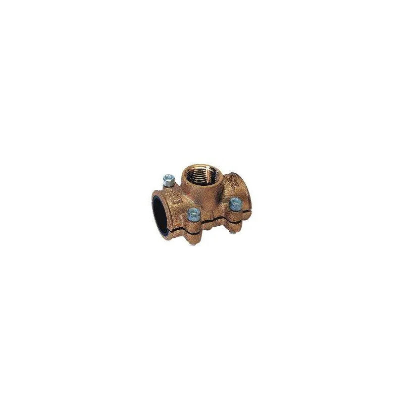 foto del prodotto collare di derivazione in ottone con filettatura femmina 20x27 3 4 per tubo di rame da 28 mm