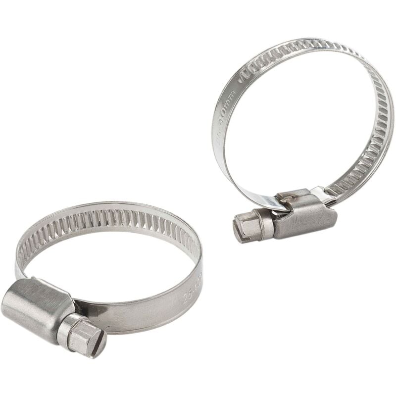 foto del prodotto collare di serraggio in acciaio inox 25 a 40mm 2pz