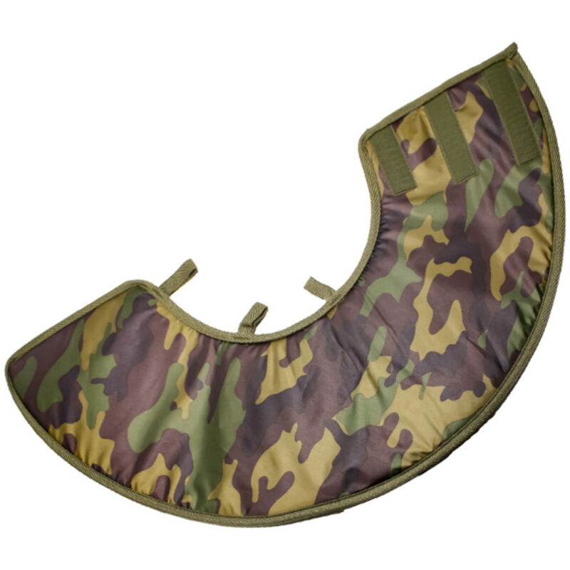 foto del prodotto collare elisabettiano modello soft camo greenc con fori per collare per cani e gatti collare xs 9,5 cm