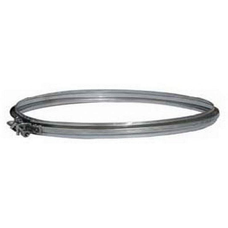 foto del prodotto collare fascetta in acciaio inox per tubi stufe 8 cm