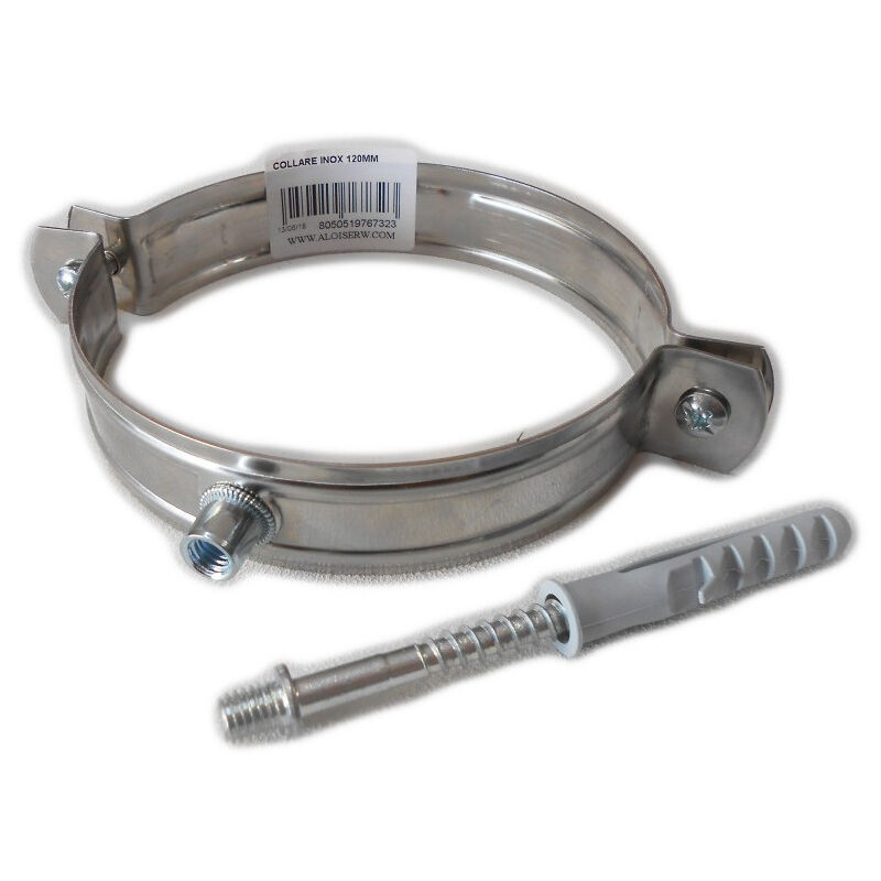 foto del prodotto collare fascetta murale inox 180mm spessore 8 decimi aisi 304