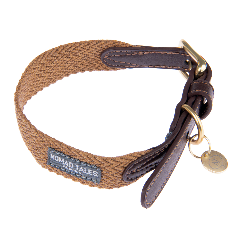 foto del prodotto collare nomad tales bloom, caramello tg. xl circonferenza 52 58 cm x h 38 mm