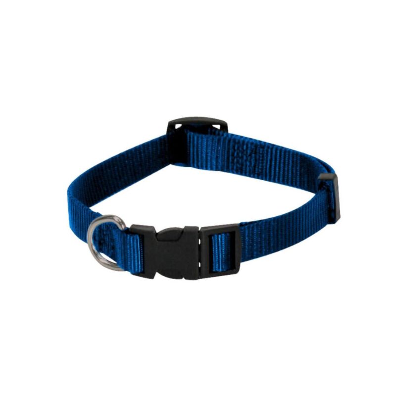 foto del prodotto collare nylon regolabile blu 25mm croci