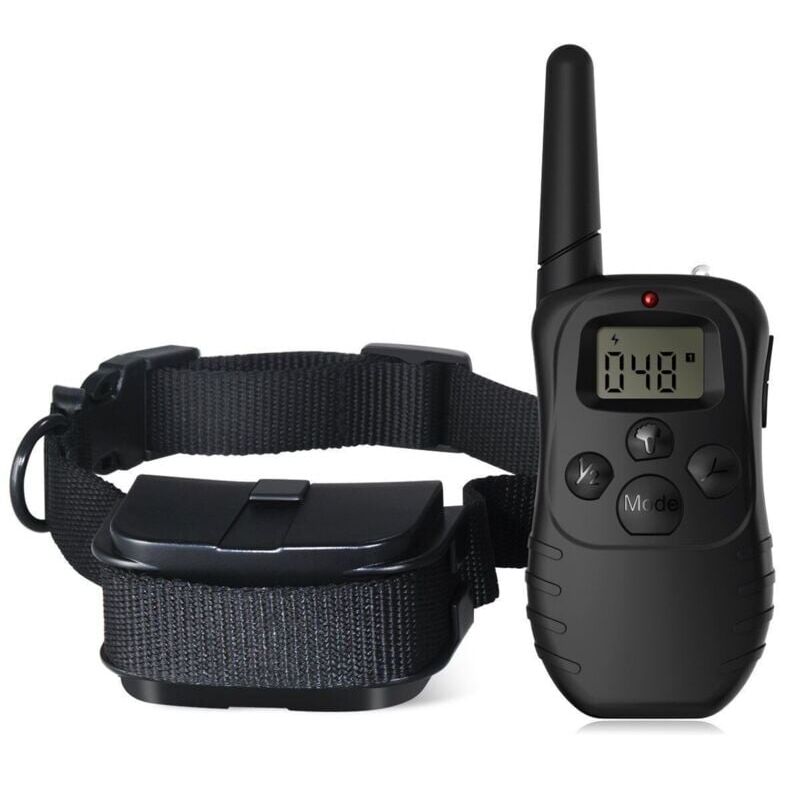 foto del prodotto collare per addestramento cani collare elettrico per cani, con beep, collare per addestramento cani con vibrazione e shock, impermeabile e