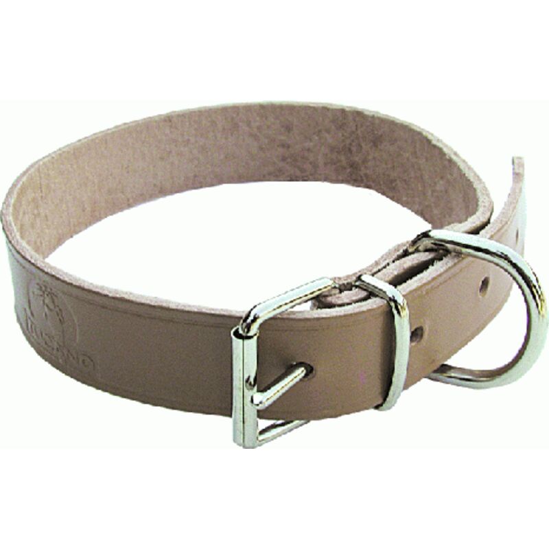 foto del prodotto collare per cane in cuoio sfoderato larg mm 30 lung cm 55 collari cani