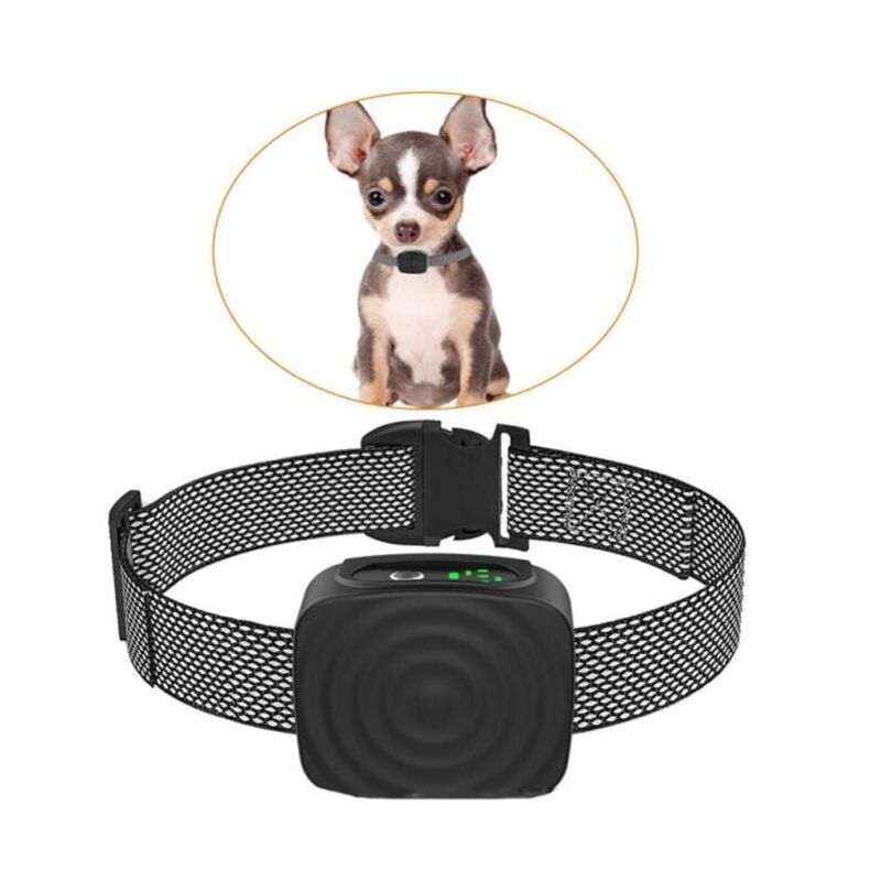 foto del prodotto collare per cani di piccola media taglia, 5 15 libbre, senza scosse, ricaricabile, antiabbaio, con sensibilit e resistenza regolabili, collare