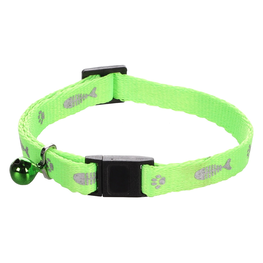 foto del prodotto collare per gatti flamingo ziggi verde fluo